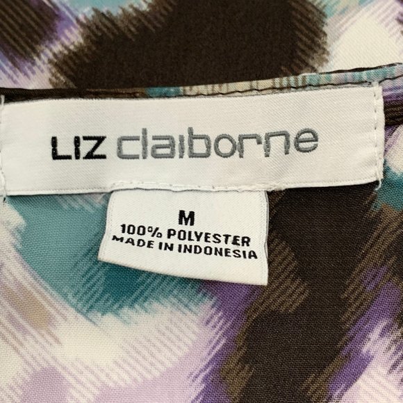 Liz Claiborne Multicolor Sleeveless blouse Medium Lightweight 100% Polyester - Picture 3 of 13
